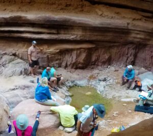 Nate Loper Teaching at the Great Unconformity in Blacktail Grand Canyon