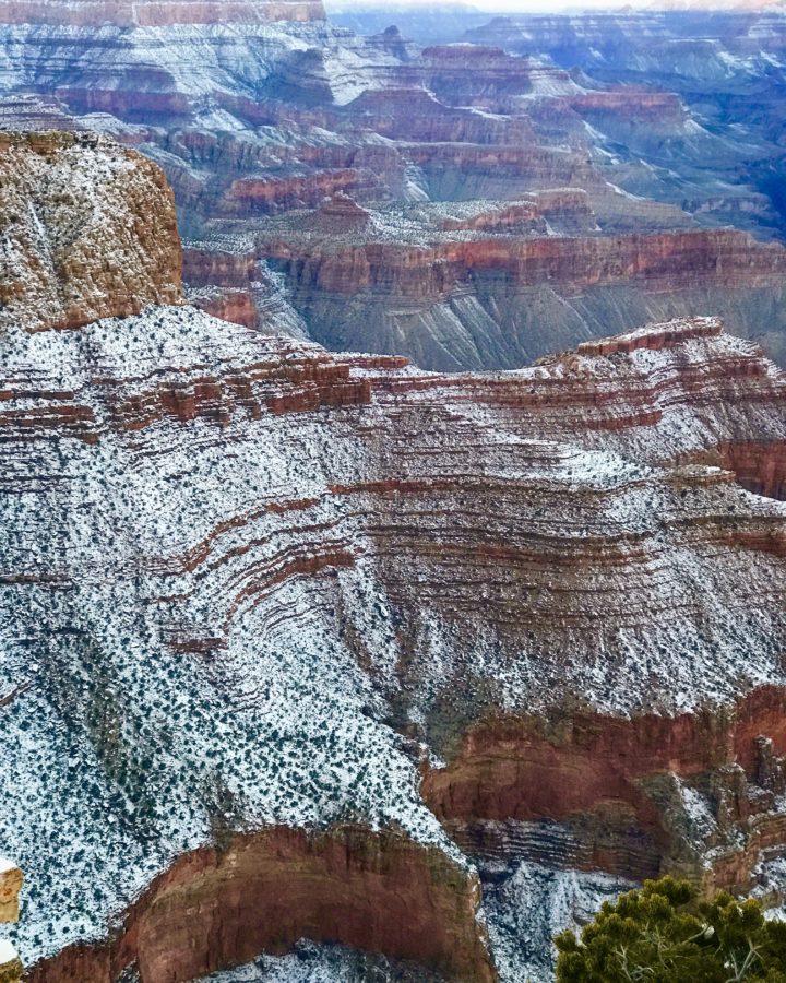 Snow on the Supai Grand Canyon