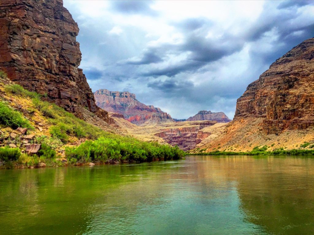 Colorado River in Grand Canyon Monsoon Season