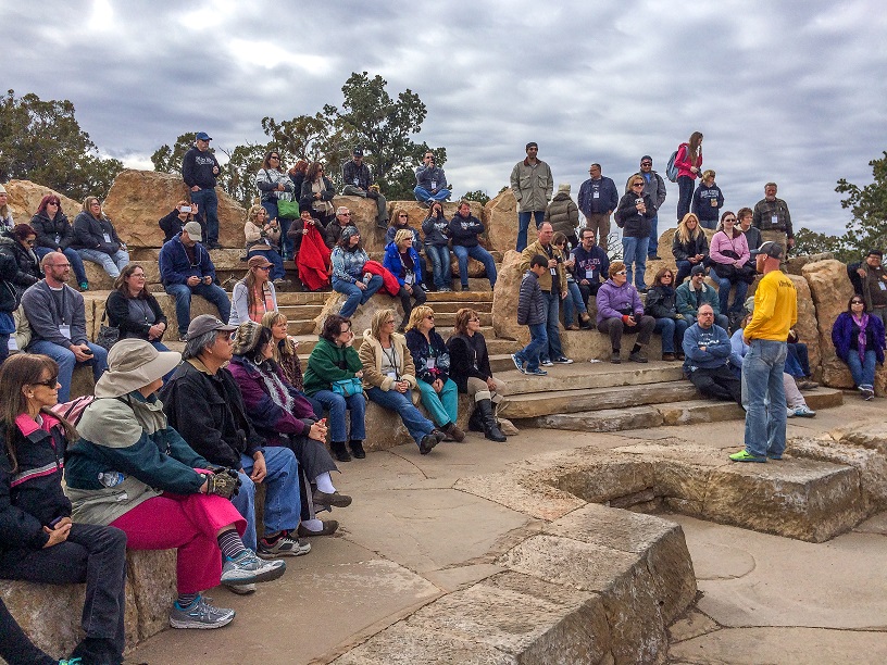 Jon Albert Teaching Large Church Group at Grand Canyon