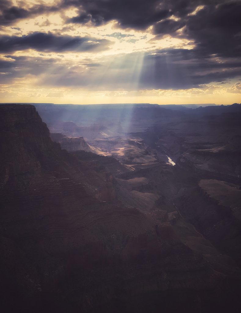 Sunshine on Tonto from Lipan Point Grand Canyon