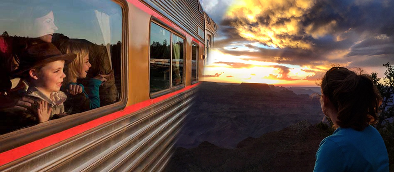 Grand Canyon Train-Sunset-Header P