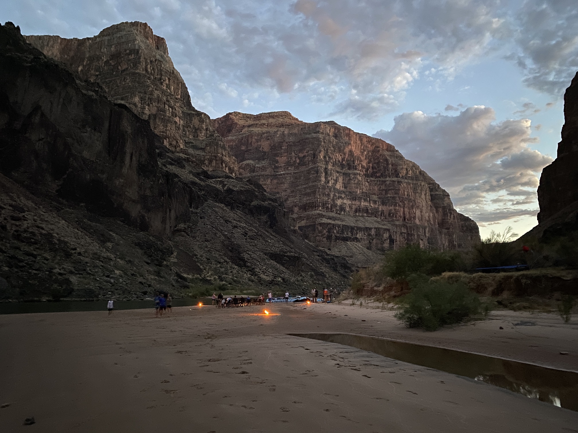Grand Canyon Beach with Tiki Torches