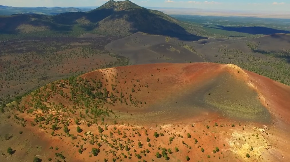 Sunset Crater Volcano From Air