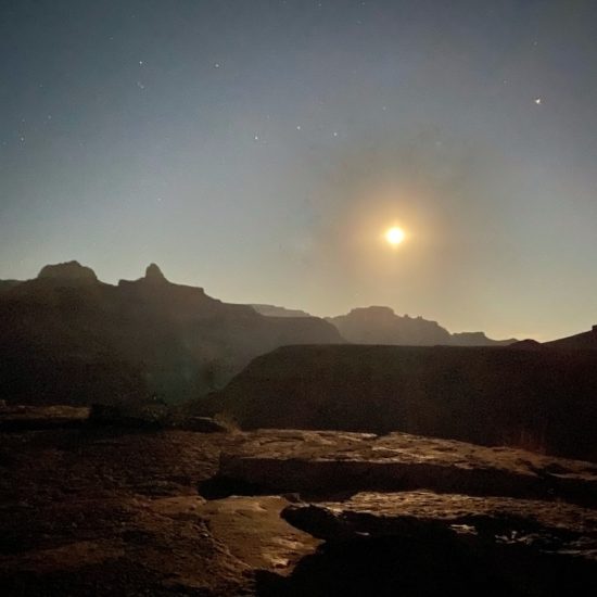 Moonrise over the Grand Canyon from Plateau Point