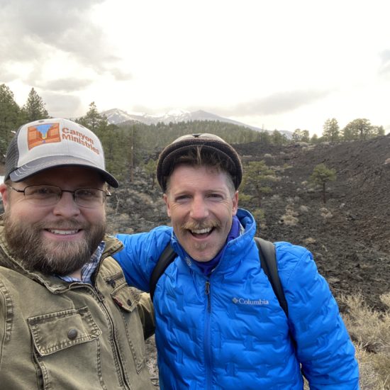 Nate Loper and Seth Weil at Sunset Crater
