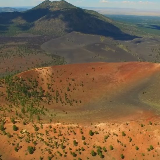 Sunet Crater Volcano From the Air