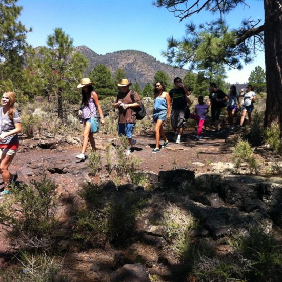 Walking Group at Sunset Crater