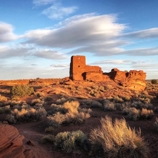 Wukoki Ruin in Sunset