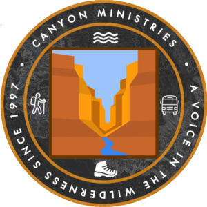 Canyon Ministries 1997 Logo Dark Square with Map